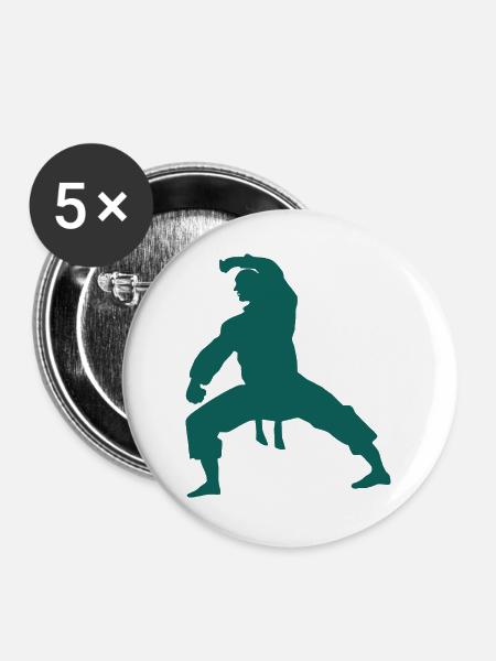 kaempfer - Buttons groß 56 mm (5er Pack) - Weiß