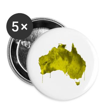 australien - Buttons groß 56 mm (5er Pack) - Weiß - Vorne