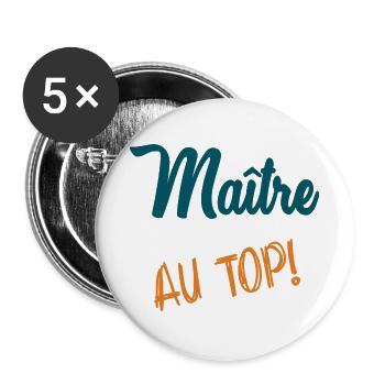 MASTER - Buttons large 2.2''/56 mm (5-pack) - white - Front