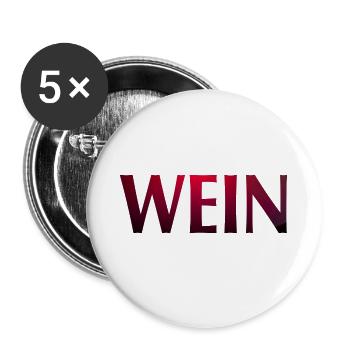 Wein - Buttons groß 56 mm (5er Pack) - Weiß - Vorne