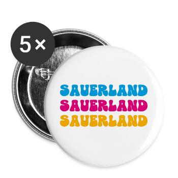 Sauerland - Buttons groß 56 mm (5er Pack) - Weiß - Vorne