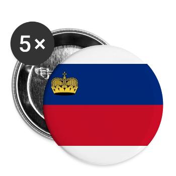 Liechtenstein - Buttons groß 56 mm (5er Pack) - Weiß - Vorne