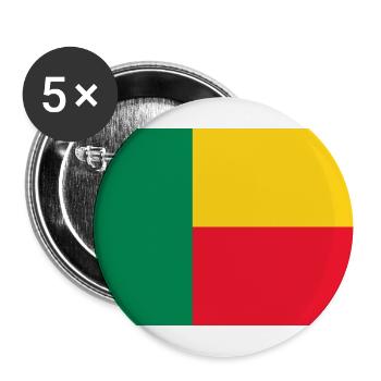 Benin - Buttons groß 56 mm (5er Pack) - Weiß - Vorne