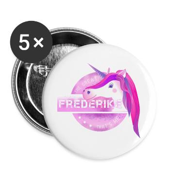 Frederike - Buttons groß 56 mm (5er Pack) - Weiß - Vorne