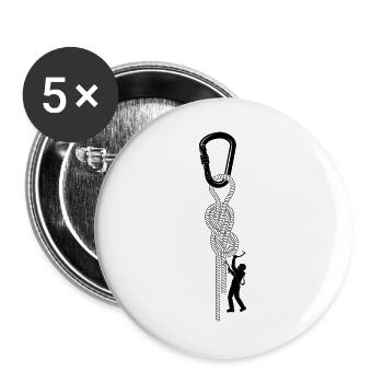 klettern bouldern felsklettern berge Bergsport - Buttons groß 56 mm (5er Pack) - Weiß - Vorne