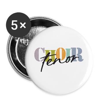 Choir - Tenor singer - Buttons groß 56 mm (5er Pack) - Weiß - Vorne
