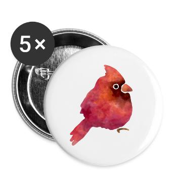 Süsser Vogel - Buttons groß 56 mm (5er Pack) - Weiß - Vorne