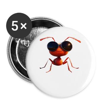 Ant Forest Ant Fire Ant Insect Cute Ants - Buttons large 2.2''/56 mm (5-pack) - white - Front