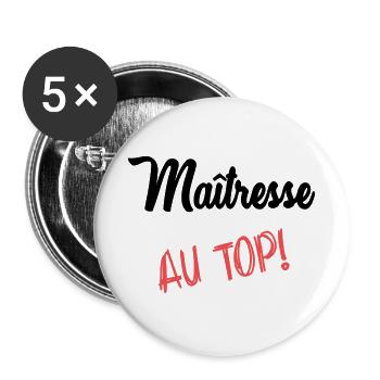 GELIEBTE - Buttons groß 56 mm (5er Pack) - Weiß - Vorne