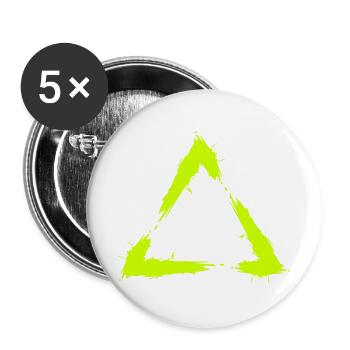 Symbol Dreieck Bürste Design Neu Gelb - Buttons groß 56 mm (5er Pack) - Weiß - Vorne