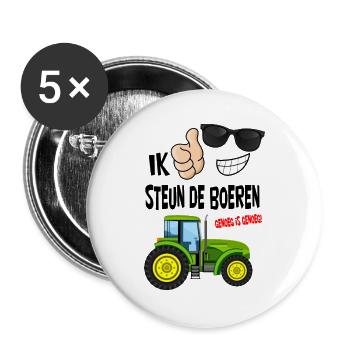 farmers protest with enough is enough for the farmers - Buttons large 2.2''/56 mm (5-pack) - white - Front