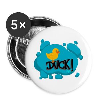Duck! - Calypso Blous - Buttons groß 56 mm (5er Pack) - Weiß - Vorne