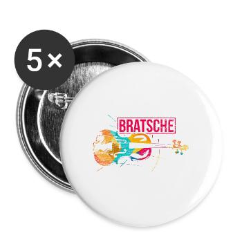 Feurige Bratschenstimme Orchester - Buttons groß 56 mm (5er Pack) - Weiß - Vorne