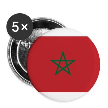 Marokko - Buttons groß 56 mm (5er Pack) - Weiß - Vorne