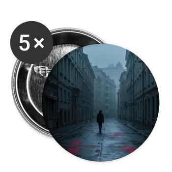 Nebelstrom City - Buttons groß 56 mm (5er Pack) - Weiß - Vorne