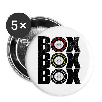 Black Box Box Box Conception pneus de cours - Buttons groß 56 mm (5er Pack) - Weiß - Vorne