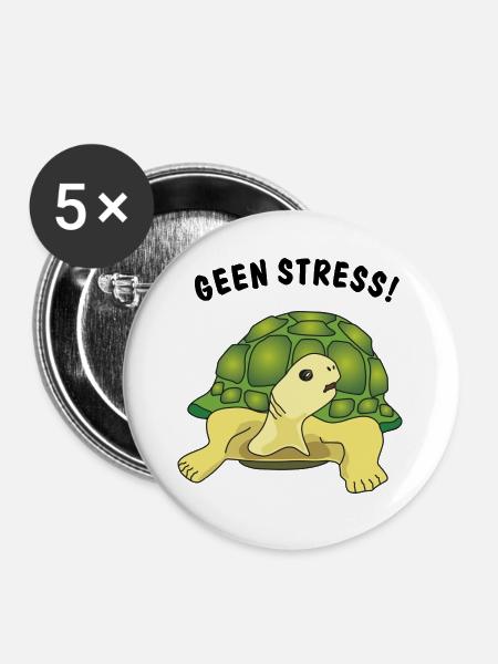geen stress - Buttons groß 56 mm (5er Pack) - Weiß