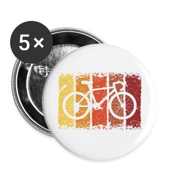 Fahrrad - Buttons groß 56 mm (5er Pack) - Weiß - Vorne