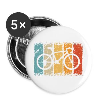 Fahrrad - Buttons groß 56 mm (5er Pack) - Weiß - Vorne