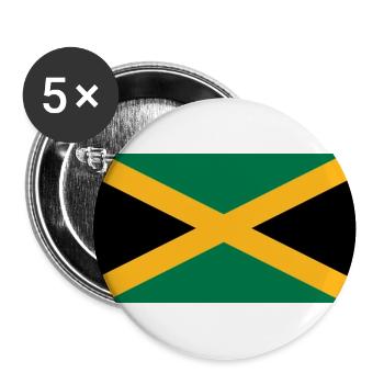 Jamaika - Buttons groß 56 mm (5er Pack) - Weiß - Vorne