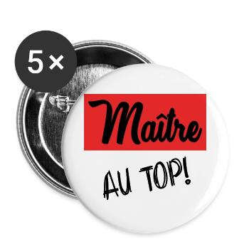 MASTER. MASTER. THANK YOU. THANK YOU MASTER - Buttons large 2.2''/56 mm (5-pack) - white - Front