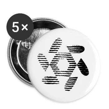 KUNST. GEEK. WEINLESE. GRAFIK. MANGA. ASIEN - Buttons groß 56 mm (5er Pack) - Weiß - Vorne