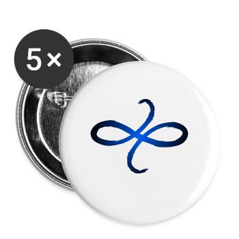 Keltische Symbole Freundschaft Blau - Buttons groß 56 mm (5er Pack) - Weiß - Vorne