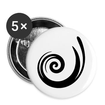 schwarzes Muster schwarz Geschenkidee - Buttons groß 56 mm (5er Pack) - Weiß - Vorne