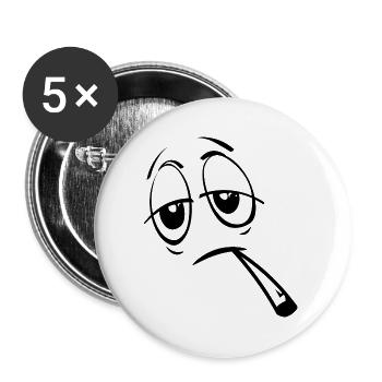weed thc stoned - Stay calm, smoke weed - Buttons large 2.2''/56 mm (5-pack) - white - Front