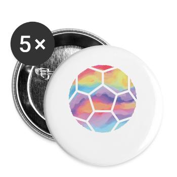 Handball Handballspieler Kinder Handballerin - Buttons groß 56 mm (5er Pack) - Weiß - Vorne