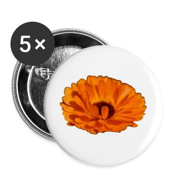 Ringelblume - Buttons groß 56 mm (5er Pack) - Weiß - Vorne
