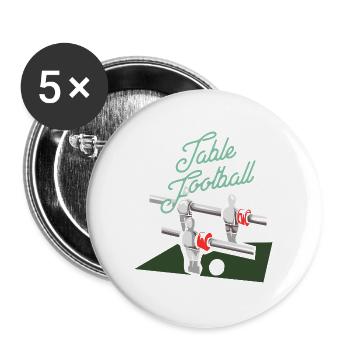 Treffsicherer Tischfußball Torhüter - Buttons groß 56 mm (5er Pack) - Weiß - Vorne