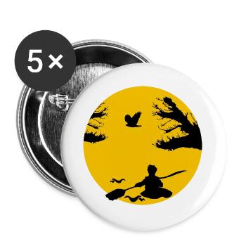 kanu freiheit - Buttons groß 56 mm (5er Pack) - Weiß - Vorne