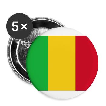 Mali - Buttons groß 56 mm (5er Pack) - Weiß - Vorne
