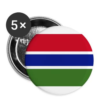 Gambia - Buttons groß 56 mm (5er Pack) - Weiß - Vorne