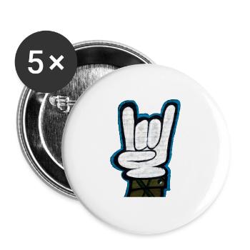 Graffiti - Buttons groß 56 mm (5er Pack) - Weiß - Vorne