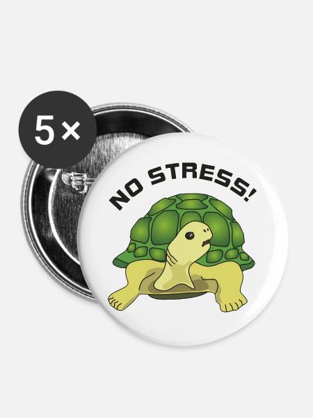 no stress - Buttons groß 56 mm (5er Pack) - Weiß