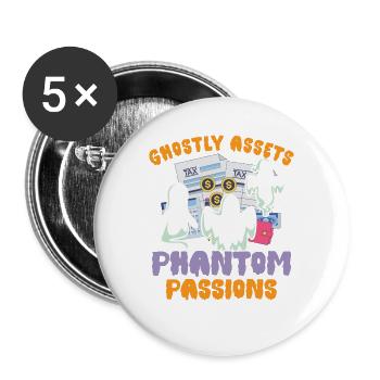 Geisterhaftes Vermögen Phantastische Leidenschafte - Buttons groß 56 mm (5er Pack) - Weiß - Vorne