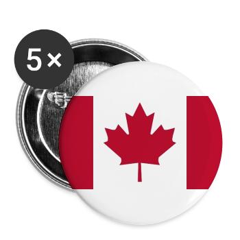 Canada Flag Flag Maple Canada Day 1867 Toronto - Buttons large 2.2''/56 mm (5-pack) - white - Front