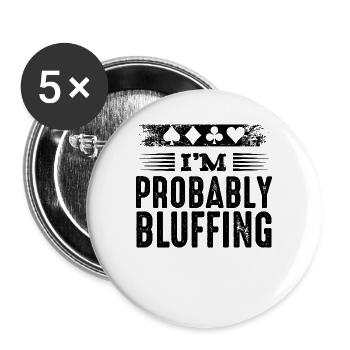 Poker - Buttons large 2.2''/56 mm (5-pack) - white - Front