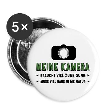 Kamera fotografieren - Buttons groß 56 mm (5er Pack) - Weiß - Vorne