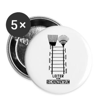 LEITER VOM RECHENZENTRUM - Buttons groß 56 mm (5er Pack) - Weiß - Vorne