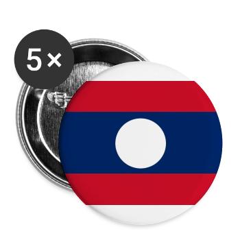 Flagge von Laos - Buttons groß 56 mm (5er Pack) - Weiß - Vorne