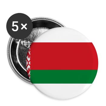 Belarus - Buttons groß 56 mm (5er Pack) - Weiß - Vorne