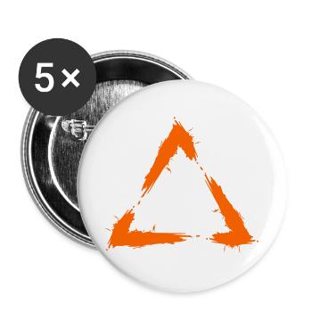 Symbol Dreieck Geometrie - Buttons groß 56 mm (5er Pack) - Weiß - Vorne