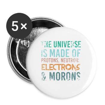Physikstudent Physiker Physik Science Wissenschaft - Buttons groß 56 mm (5er Pack) - Weiß - Vorne