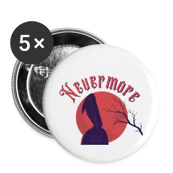 Niemehr - Buttons groß 56 mm (5er Pack) - Weiß - Vorne