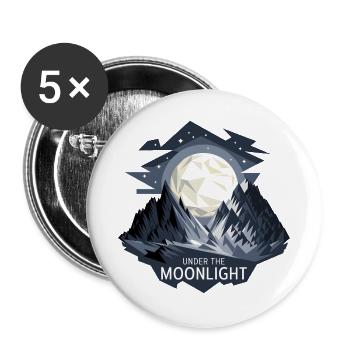 Under The Moonlight - Buttons large 2.2''/56 mm (5-pack) - white - Front