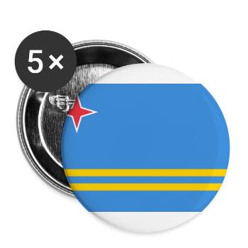 Aruba - Buttons groß 56 mm (5er Pack) - Weiß - Vorne