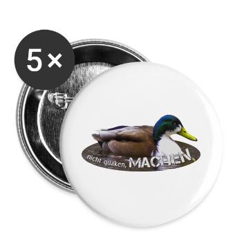 machen Macher einfach machen - Buttons groß 56 mm (5er Pack) - Weiß - Vorne